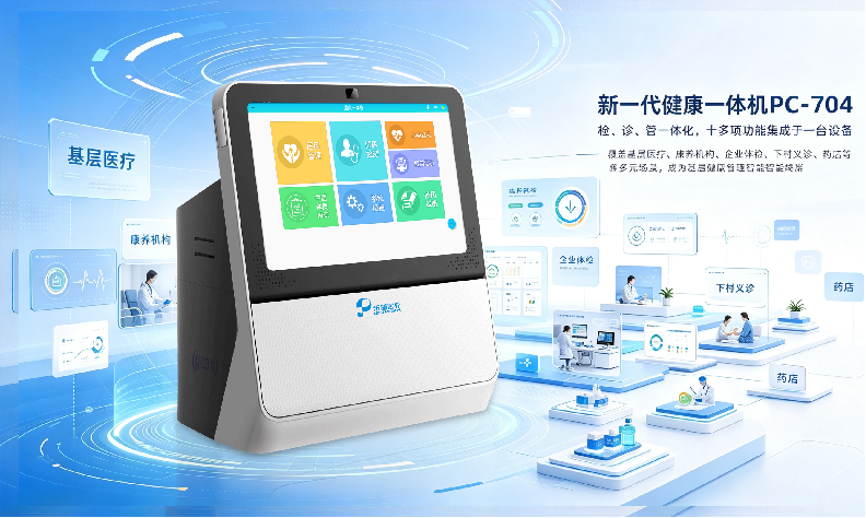 AI赋能,一台顶多台|乐普健康一体机PC-704破解基层健康服务难题